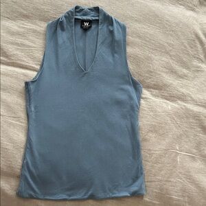W by Worth Sky Blue V-Neck Tank Top